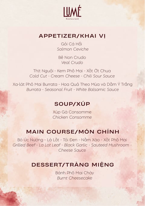 Taste Voyage set menu — page 2