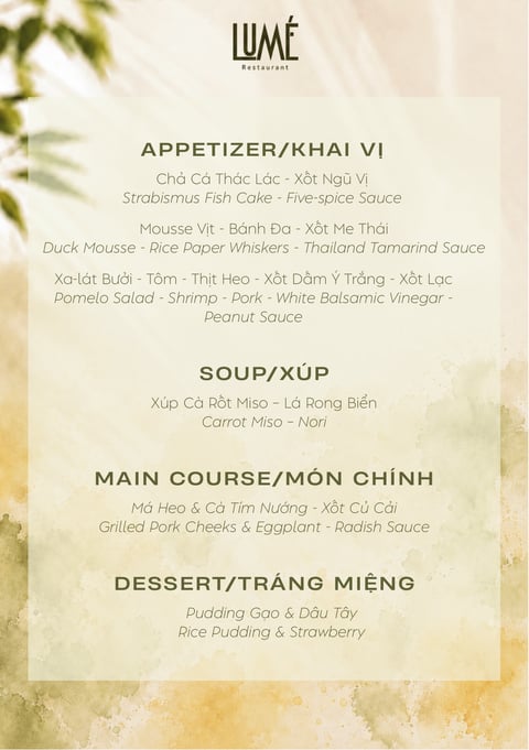 Wild Harmony set menu — page 2