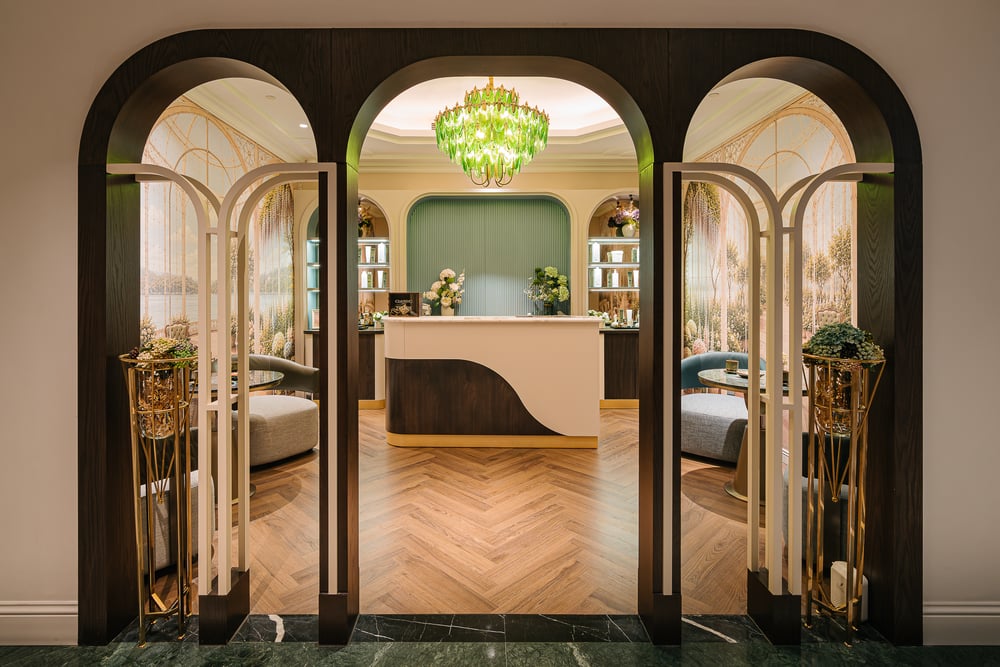Arched entryway looking through to the The SPA at Classyc reception