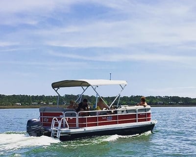 Tybee Island Pontoon Boat Rental on Lazaretto Creek
