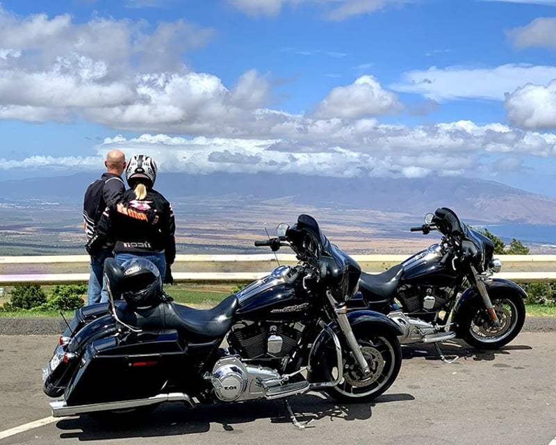 Motorcycle Rental in Maui on a Harley-Davidson Street Glide