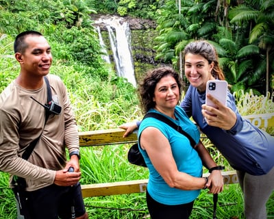 Hilo Waterfall Hiking Tour with Cruise Pickup