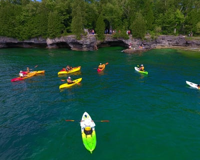 Explore Cave Point on a 2-Hour Kayak Tour