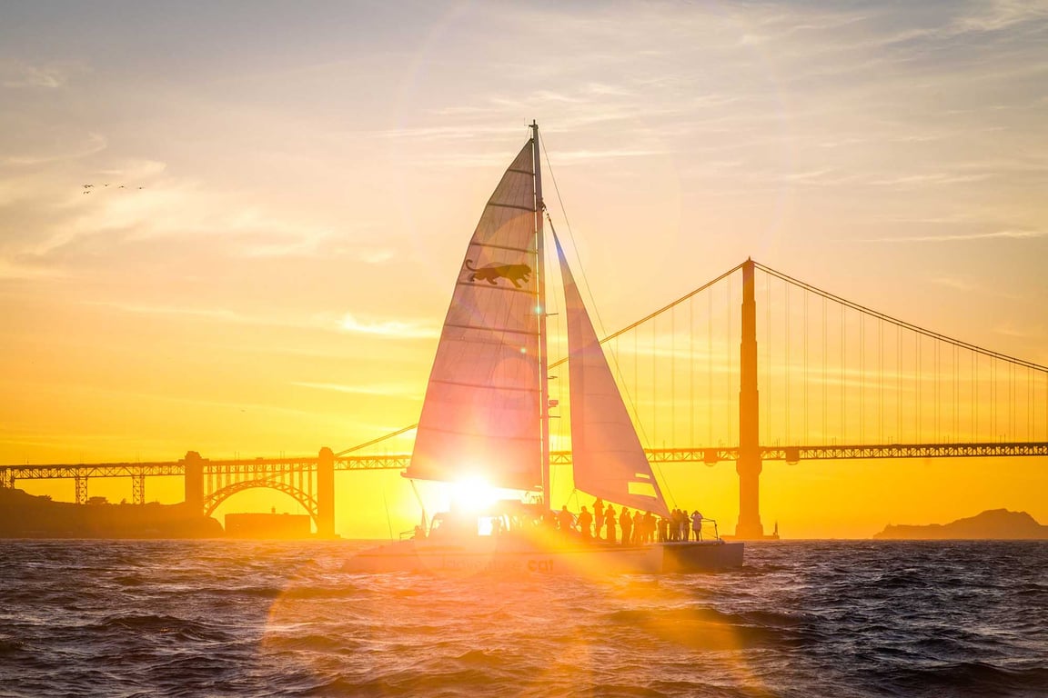 Sunset Sail: Alcatraz, Golden Gate & Skyline