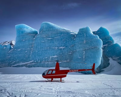 Winter Matanuska Glacier Helicopter Landing