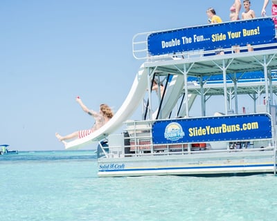 Double-Decker Pontoon Rental With 2 Waterslides in Destin