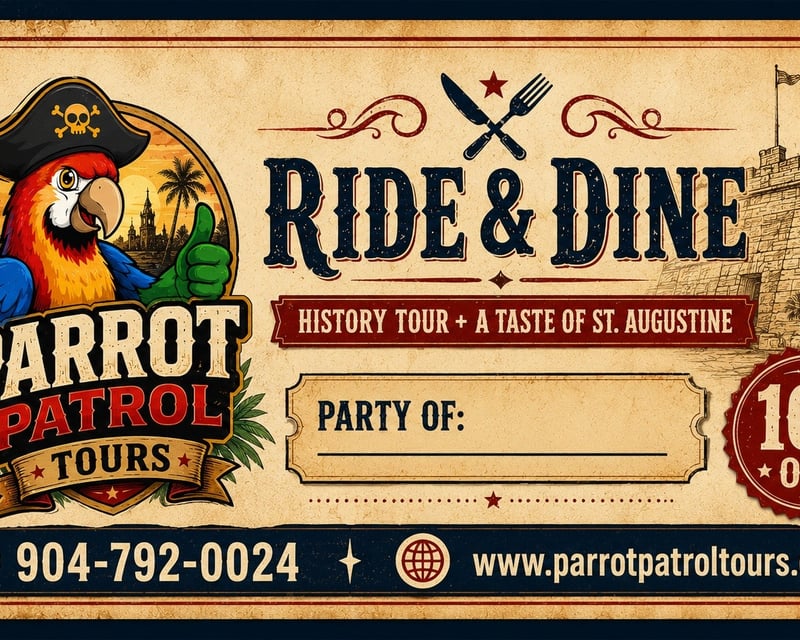 History Ride & Restaurant Drop-Off in St. Augustine