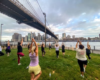 Brooklyn Bridge Waterfront Yoga Walk