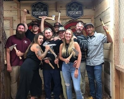Big Bear 1-Hour Axe Throwing Group Experience
