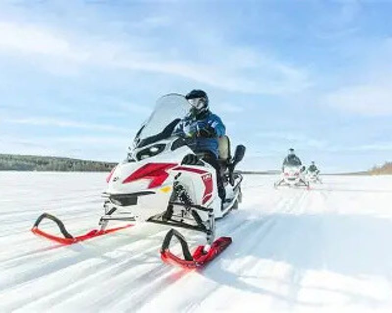 Snowmobile Rental in Fond du Lac on Frozen Lake Winnebago