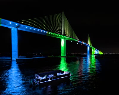 Sunset Island Cruise & Skyway Light Show in Gulfport