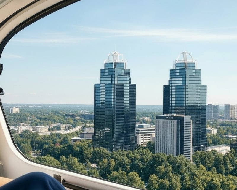 Sandy Springs Helicopter Tour of the King & Queen Towers