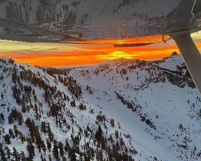 Sunset Flight Over Lake Tahoe