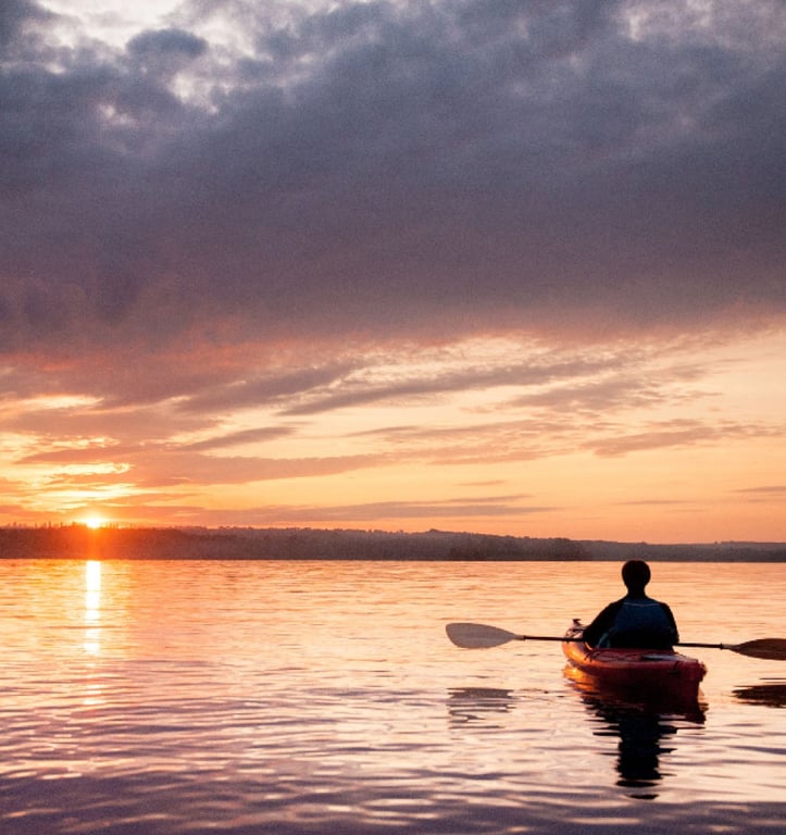 Somers Bay Sunset Kayaking on Flathead Lake