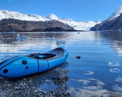 Guided Grewingk Glacier Lagoon Packrafting Tour