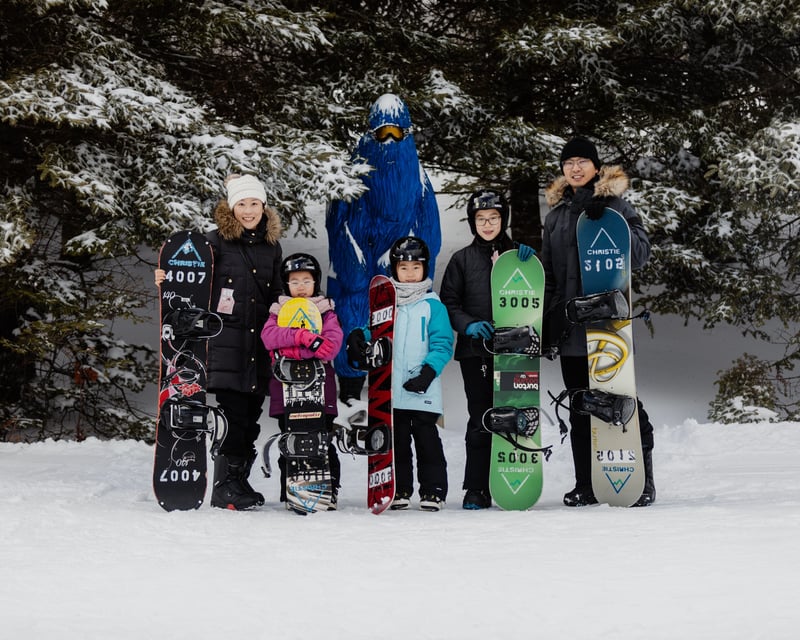 First-Timer Group Snowboard Lesson at Christie Mountain