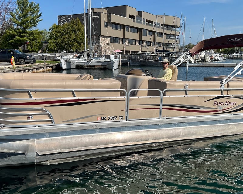 24' Pontoon Boat Rental in Traverse City
