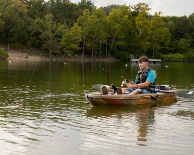 10.5' Fishing Kayak Rental in Kimberling City