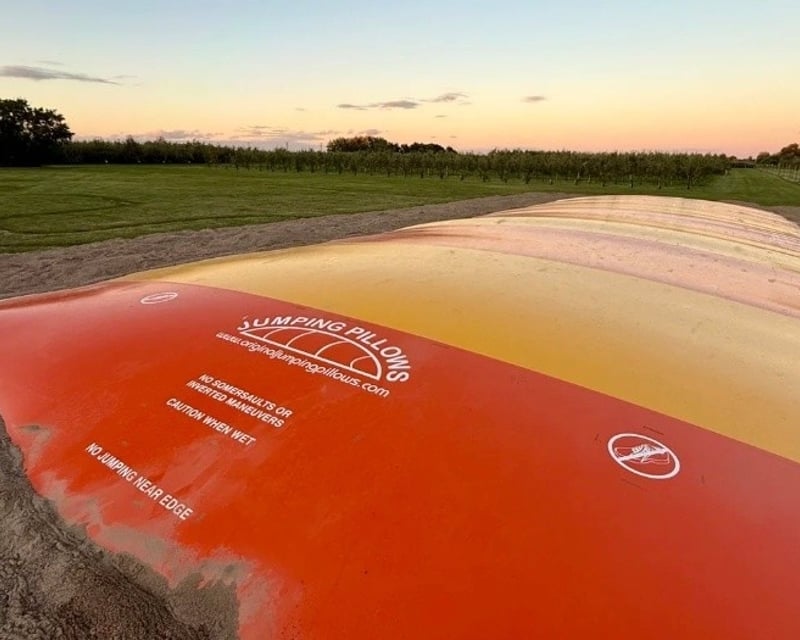 Giant Jumping Pillow at Applewood Orchard in Lakeville