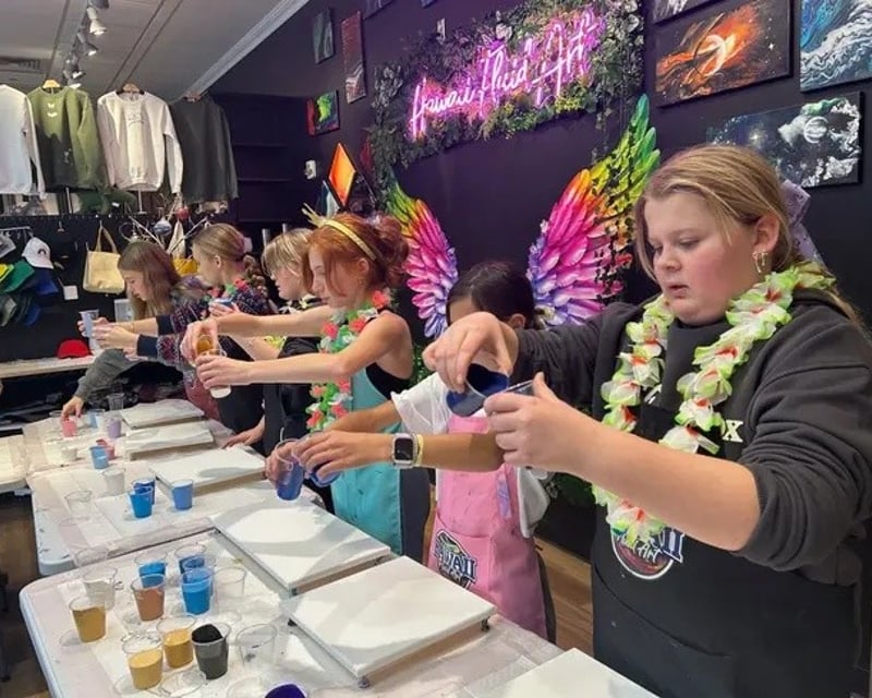 Fluid Art Birthday Party for Kids & Adults in Kansas City