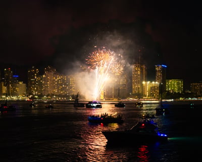 Sunset & Fireworks Cruise in Honolulu