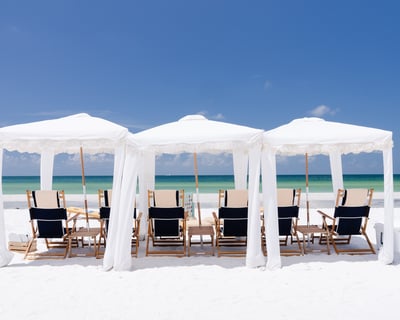 Holmes Beach Glamping Cabana Setup for 6