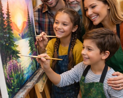 Happy Accidents Painting Class in Boise