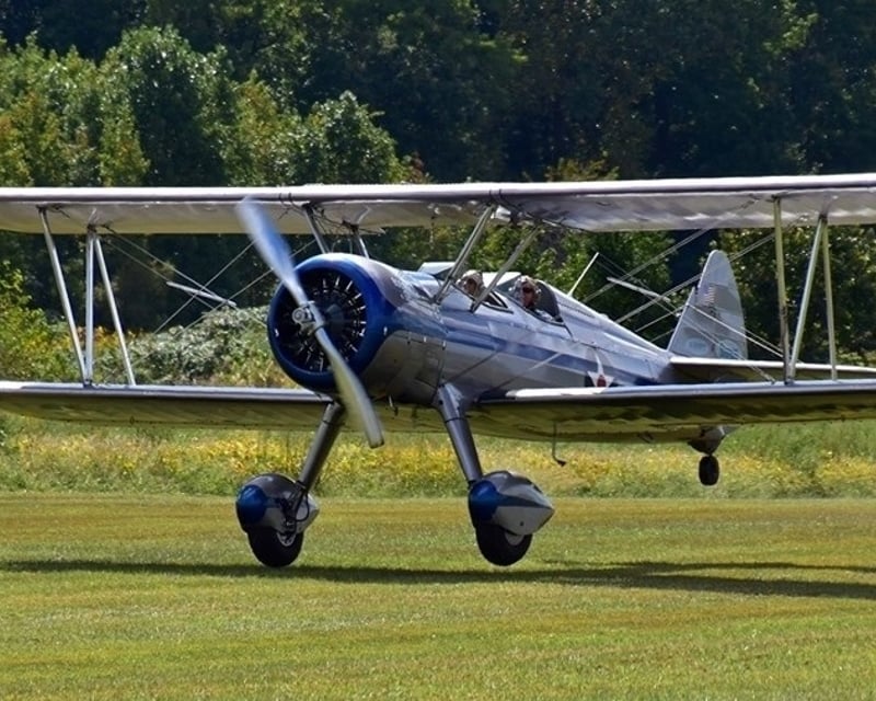 1942 WWII Open-Cockpit Biplane Ride in Easton