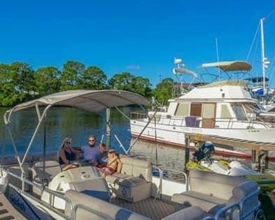 8-Passenger Pontoon Boat Rental in Merritt Island