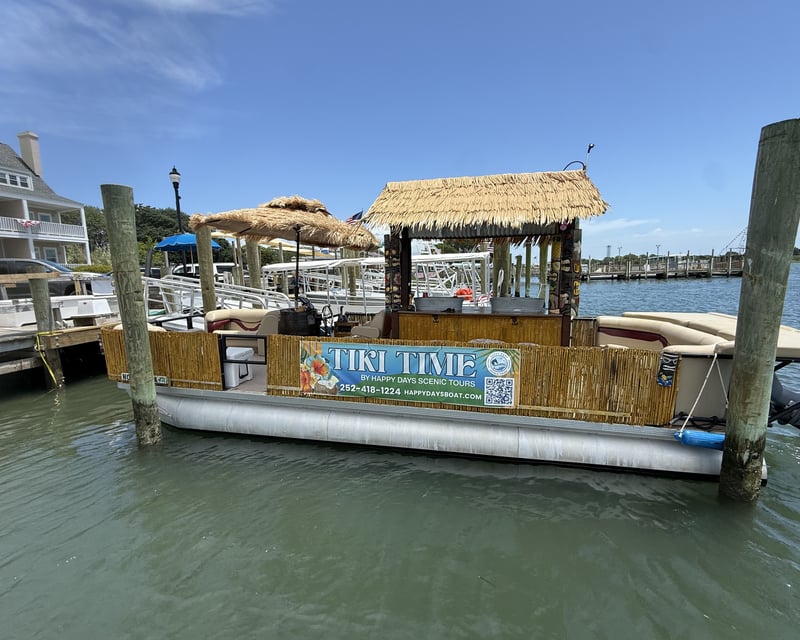 Tiki Boat Tour in Beaufort NC with Sunset Views