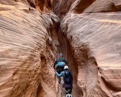 Egypt Slot Canyon Rappelling In Escalante