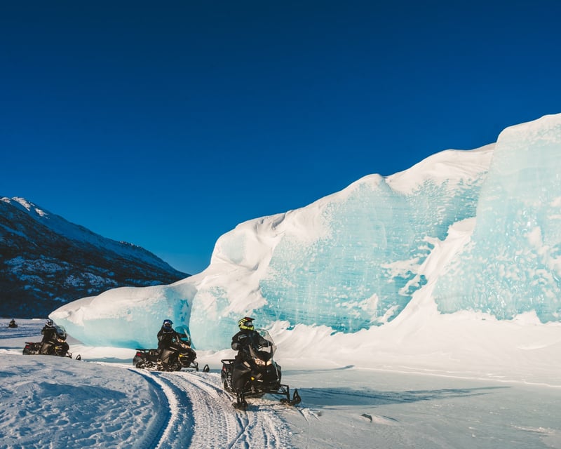 Full-Day Knik Glacier Snowmobile Tour From Palmer