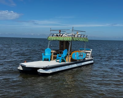 Double-Decker Tiki Boat Rental With Slide