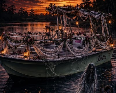 Sunset Ghost Boat Tour in Savannah
