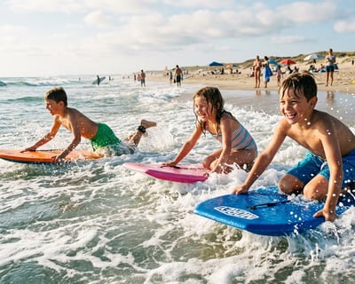 Self-Guided Boogie Board Rental in Duck