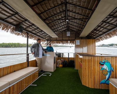 Tiki Boat Sunset Tour of Port Royal Mansions