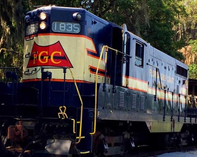 Vintage Open-Air Train Ride Through Parrish