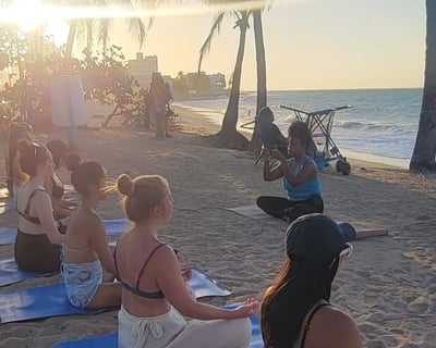 Sunset Yoga Class at Escambrón Beach