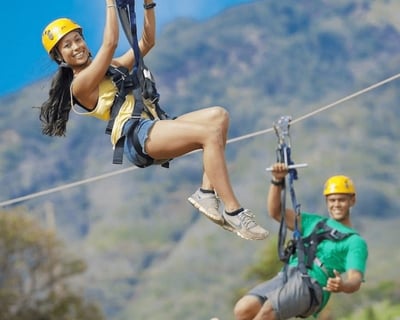 Ocho Rios Blue Hole, Zipline & Bamboo Rafting Tour