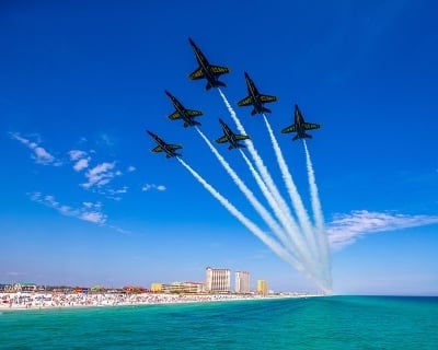 Cruise Pensacola Beach For Blue Angels Practice
