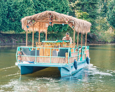 Pinckney Chain of Lakes Tiki Boat Cruise