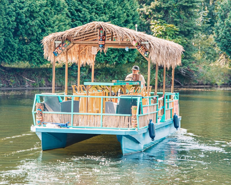 Pinckney Chain of Lakes Tiki Boat Cruise