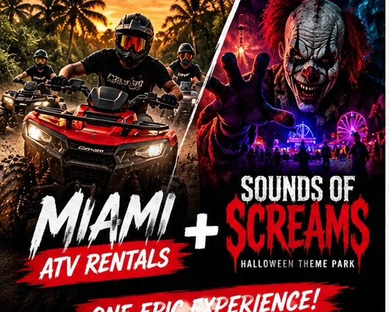 Guided ATV Tour & Sounds of Screams Admission in Miami