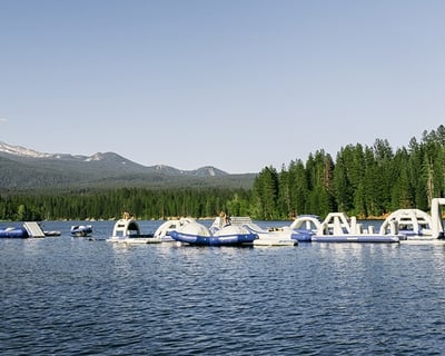 Floating Water Playground at Lake Siskiyou