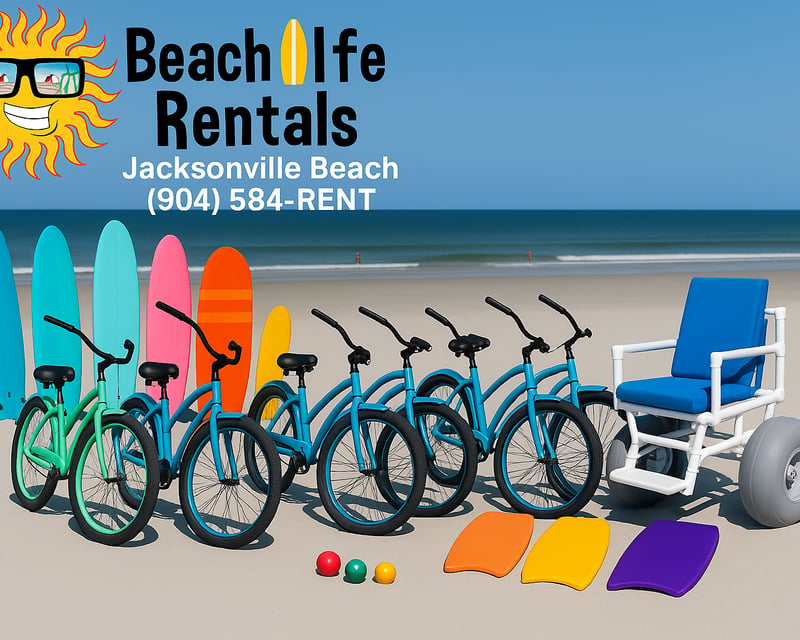 Jacksonville Beach 2-Day Bike & Surfboard Rental