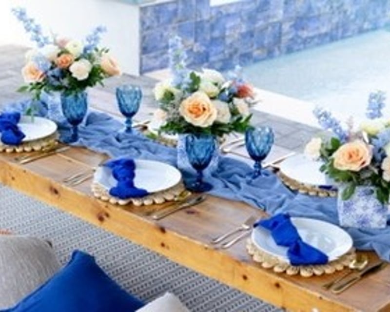 Styled Adult Picnic Setup with Florals in Scottsdale