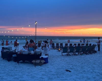 Large-Group Beach Bonfire in Panama City