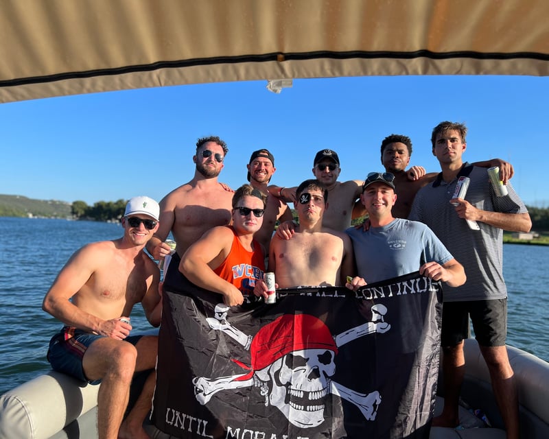 Captained Bachelor Party Pontoon Charter on Lake Austin
