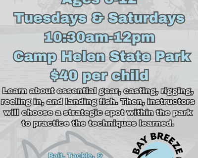 Fishing Lesson at Camp Helen State Park