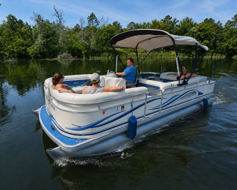 Guided Yellow River Pontoon Cruise in Danbury